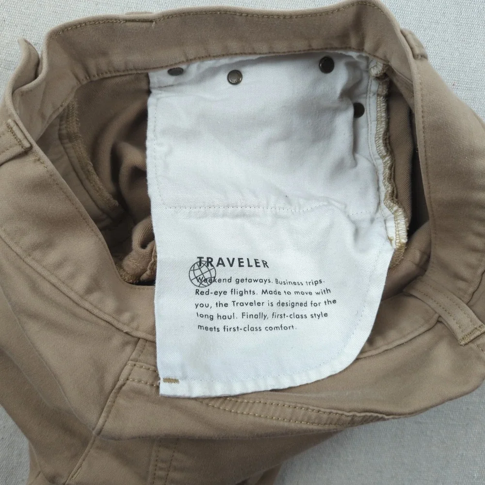 Banana Republic Mens 28x32 Khaki Pants Traveler Athletic Skinny Fit Golf Stretch